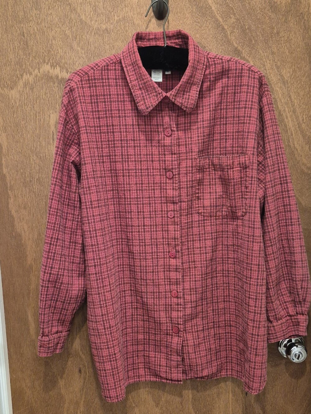 Coldwater Creek Red Plaid Button-Front Shirt